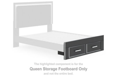 Pie de cama con almacenamiento Queen de Birmonton