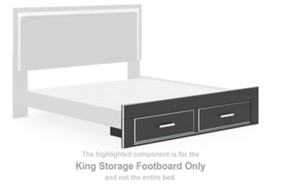 Pie de cama con almacenamiento Birmonton King