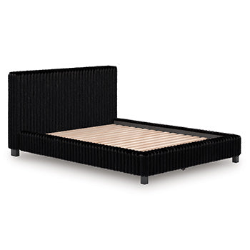 Cabecera/pie de cama/listones enrollables tapizados Queen Birmonton