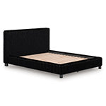 Cabecera/pie de cama/listones enrollables tapizados Queen Birmonton