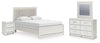 Birmonton Queen Upholstered Panel Bed, Dresser, Mirror and Nightstand