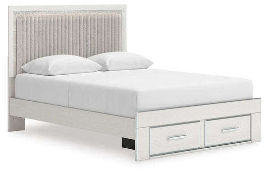 Birmonton Queen Upholstered Panel Platform Storage Bed