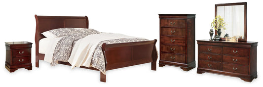 Alisdair California King Sleigh Bed, Dresser, Mirror, Chest and Nightstand