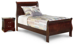 Alisdair Twin Sleigh Bed and Nightstand