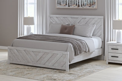 Cama King con paneles Cayboni