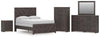 Prendonea Full Panel Bed, Dresser, Mirror, Chest and Nightstand
