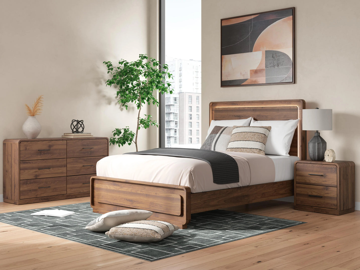 Hollinaze Queen Panel Bed, Dresser and Nightstand