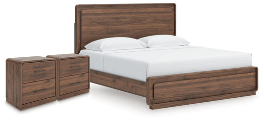Hollinaze King Panel Bed and 2 Nightstands