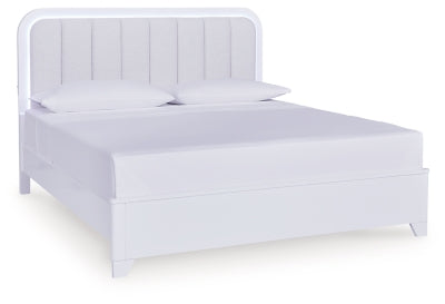 Cama tapizada Frostlyn King con paneles