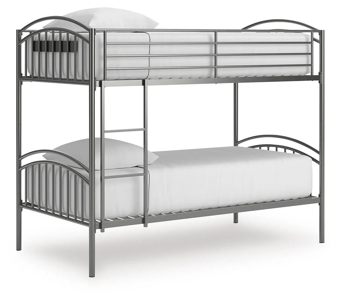 Hilletran Twin over Twin Bunk Bed and 2 Mattresses