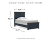Cama individual con paneles Landocken