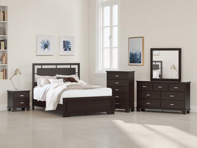 Cama Queen con paneles Covetown