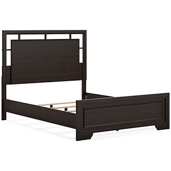 Cabecera/pie de cama Covetown Queen con paneles y listones