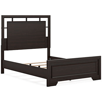 Cabecero/pie de cama de panel completo y listones Covetown