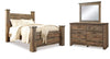 Trinell Queen Poster Bed, Dresser and Mirror