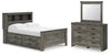 Frandern Full Bookcase Bed with Storage, Dresser and Mirror