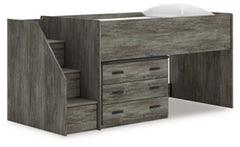 Frandern Twin Loft Bed with Drawer Storage