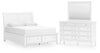 Trulani Queen Sleigh Storage Bed, Dresser and Mirror