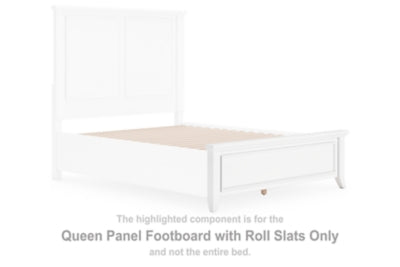 Pie de cama con paneles Queen y listones enrollables Trulani