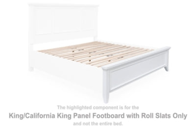 Pie de cama con paneles Trulani King/California King y listones enrollables