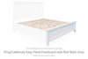 Pie de cama con paneles Trulani King/California King y listones enrollables