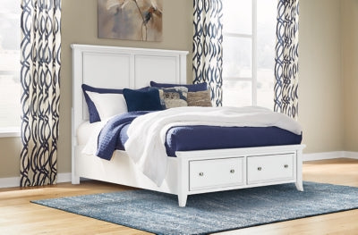 Cama Queen con almacenamiento y paneles Trulani