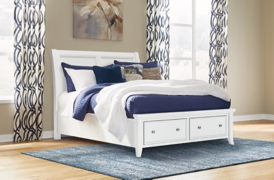 Cama Queen tipo trineo con almacenamiento Trulani