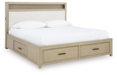 Cama Queen con estantería Calmoro