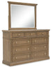 Mylarken Dresser and Mirror