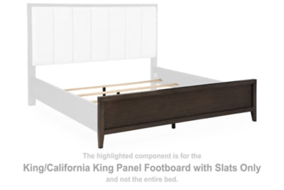 Pie de cama con paneles Westonfort King/California King con listones