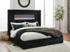 Agrander Queen Upholstered Bed with Fireplace and Wireless Audio