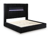 Agrander King Upholstered Footboard/Rails/Roll Slats