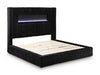 Agrander King Upholstered Footboard/Rails/Roll Slats