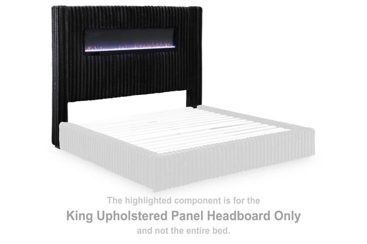 Agrander King Upholstered Panel Headboard