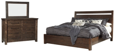 Starmore Queen Panel Platform Bed with Dresser and Mirror