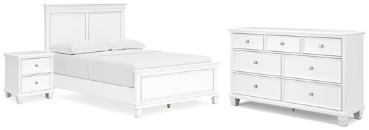 Fortman Full Panel Bed, Dresser and Nightstand