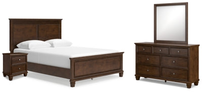 Danabrin Queen Panel Bed, Dresser, Mirror and Nightstand