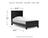 Cama individual con paneles Lanolee