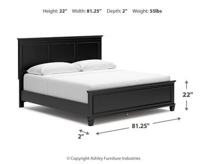 Pie de cama con panel Lanolee King/California King