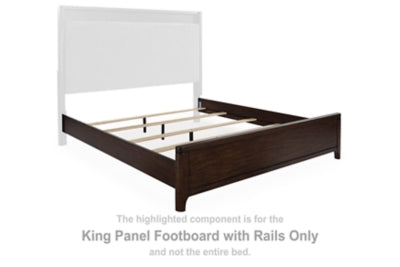 Pie de cama con paneles Korestone King y rieles
