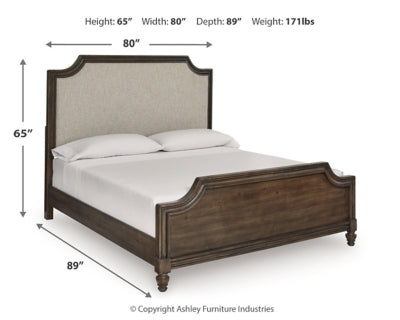 Cama tapizada Veramond King con paneles