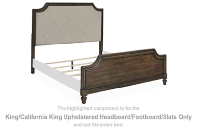 Cabecera/pie de cama/listones tapizados Veramond King/California King