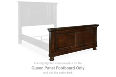 Pie de cama con panel Porter Queen