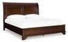Pie de cama con almacenamiento Trellington King y listones enrollables