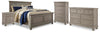 Cama Lettner California King con paneles, cómoda, arcón y dos mesitas de noche
