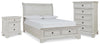 Robbinsdale Full Sleigh Storage Bed, Chest and Nightstand