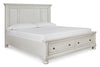 Pie de cama con almacenamiento Robbinsdale King/California King