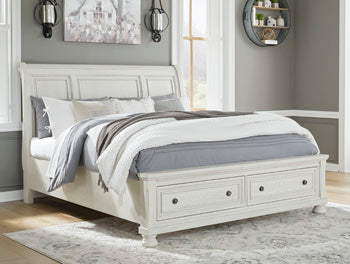 Cama tipo trineo Robbinsdale Queen con espacio de almacenamiento