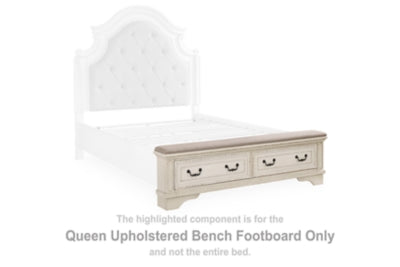 Pie de cama tapizado para banco Realyn Queen