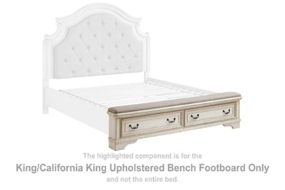 Pie de cama tapizado para banco Realyn King/California King